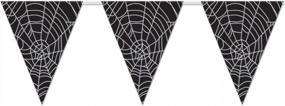 img 1 attached to Add A Creepy Touch To Your Party With Spider Web Pennant Banner (1/Pkg)