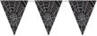 add a creepy touch to your party with spider web pennant banner (1/pkg) logo