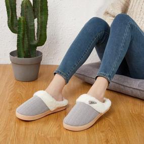 img 3 attached to Women'S Memory Foam Fuzzy Slippers With Faux Fur Lining - Perfect For Indoor And Outdoor Activities - NineCiFun Plush Bedroom Shoes