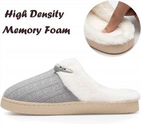 img 1 attached to Women'S Memory Foam Fuzzy Slippers With Faux Fur Lining - Perfect For Indoor And Outdoor Activities - NineCiFun Plush Bedroom Shoes