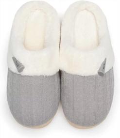 img 4 attached to Women'S Memory Foam Fuzzy Slippers With Faux Fur Lining - Perfect For Indoor And Outdoor Activities - NineCiFun Plush Bedroom Shoes