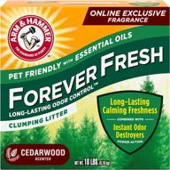 🐱 forever fresh clumping cedarwood cat litter 18lb by arm &amp; hammer - pet friendly and enhanced with essential oils, ideal for multicat homes logo