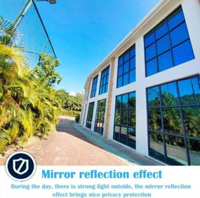 img 1 attached to Enhance Your Daytime Privacy With Niviy One Way Window Film - 17.5 X 196.8 Inches Silver With Mirror Effect