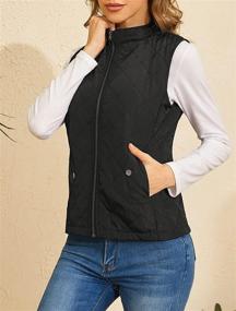 img 3 attached to YACUN Quilted Lightweight Sleeveless Outerwear Women's Clothing via Coats, Jackets & Vests