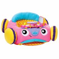 entertain your little one with playgro music and lights comfy car - pink for infants and toddlers logo