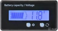 🔋 waterproof lcd battery capacity monitor gauge meter for lead acid and lithium batteries - 12v/24v/36v/48v voltage meter tester with blue backlight for vehicle battery status indicator логотип