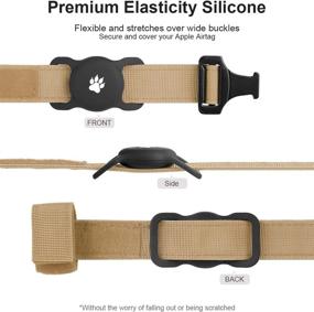 img 3 attached to 🐶 YILIUOER Airtag Dog Collar Holder - 2 Pack Silicone Case for Apple Airtags, Dog GPS Tracker Case with Anti-Lost Air Tag Holder, Includes Cat Dog Collar Bells