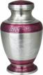 intaj elite cloud blue and silver cremation urn for human ashes - adult funeral urn handcrafted - affordable urn for ashes - large urn deal (peaceful maroon birds, adult urn - 200 cu/in) logo