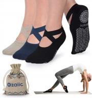get a grip with ozaiic non slip socks: perfect for yoga, pilates, barre, and fitness! logo