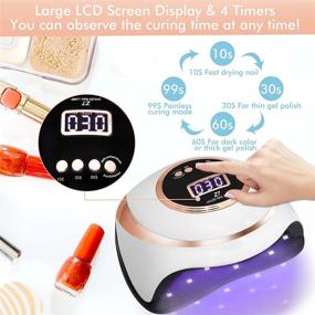 img 2 attached to Get Flawless Nails Every Time With 180W UV Nail Lamp - Fast Curing And Professional - Perfect For Home And Salon Use!