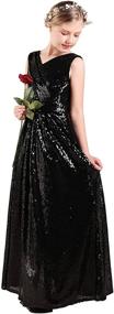 img 4 attached to 💃 Sparkling Sequin Dresses for Junior Bridesmaids: Elegant Wedding and Pageant Attire for Girls