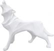 hand-carved white resin wolf sculpture - modern animal statue for home decor - fjwysangu logo