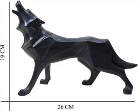 img 2 attached to Hand-Carved White Resin Wolf Sculpture - Modern Animal Statue For Home Decor - FJWYSANGU