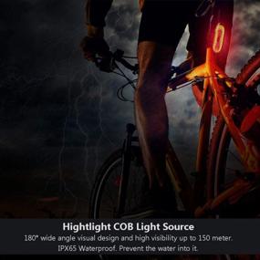 img 3 attached to Stay Safe While Cycling With G Keni Smart Bike Tail Light - Auto On/Off, Waterproof, USB Rechargeable, And Ultra Bright LED Warning Back Bicycle Flashlight!