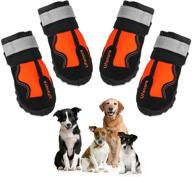 🐾 waterproof dog shoes: paw protector for winter snow & hot pavements - reflective strip, non-slip sole - ideal for small, medium & large dogs логотип