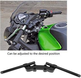 img 2 attached to 🏍️ Kawasaki Ninja 650R ER-6F 06-16 650 2012-2016 Motorcycle Handlebars Kit - Clip-On Adapter Plate with Separating Handlebars Set, Precision CNC Aluminum Alloy Construction, ER-6F 2006-2016