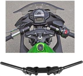 img 1 attached to 🏍️ Kawasaki Ninja 650R ER-6F 06-16 650 2012-2016 Motorcycle Handlebars Kit - Clip-On Adapter Plate with Separating Handlebars Set, Precision CNC Aluminum Alloy Construction, ER-6F 2006-2016