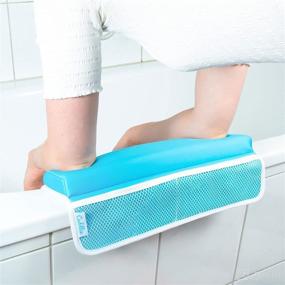 img 2 attached to 👶 Cuddlix Baby Kneeler and Elbow Rest Pad Set: Extra Thick Soft Mat with Organizer Pockets for Effortless Baby Bathing - Quick Drying Non-Slip Design, Baby Blue