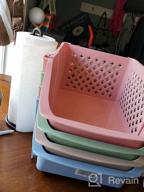 картинка 1 прикреплена к отзыву Организуйте свою кладовую и ванную комнату с помощью 4-х пластиковых штабелируемых контейнеров для хранения Skywin в разноцветных цветах от Robert Mulrooney