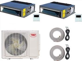 img 4 attached to Efficient Dual-Zone Comfort: YMGI 36,000 BTU AC/Heating System With 21 SEER And 25Ft Installation Kit