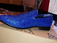 img 1 attached to Vintage Fashion Rhinestone Designer Loafers Men's Shoes in Loafers & Slip-Ons review by Mikey Shook