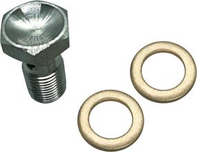 img 1 attached to 🔩 Universal Stainless Steel Banjo Bolts M12x1.5 Brake Fitting Adapter with Copper Washers - Single Metric Thread M12x1