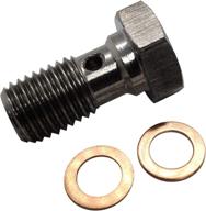 🔩 universal stainless steel banjo bolts m12x1.5 brake fitting adapter with copper washers - single metric thread m12x1 логотип