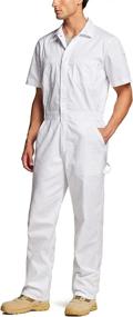 img 2 attached to Stain & Wrinkle Resistant Work Coverall For Men: CQR Short-Sleeved Zip-Front Jumpsuit With Multiple Pockets And Action Back