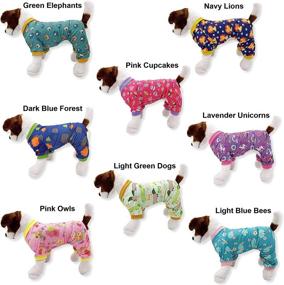 img 1 attached to Pajamas Cotton Jumpsuit Clothes Medium Dogs for Apparel & Accessories