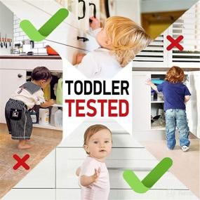 img 1 attached to Enhanced 12-Pack: Invisible Child Safety Cabinet Locks for Ultimate Baby Proofing - Strong Adhesive, Secure Latch Locks for Cabinets and Drawers