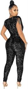 img 2 attached to ✨ THLAI Sparkling Sleeveless Metallic Jumpsuits: Shimmer and Shine in Women's Clothing