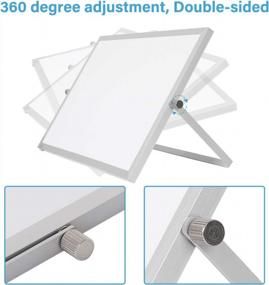 img 3 attached to ACVCY Desktop Whiteboard With Stand - Small Magnetic White Board For Kitchen, Office, And Home Use With 360°Adjustable Angle