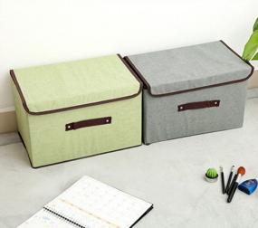 img 2 attached to Maximize Storage Space With MOCOFO Set Of 2 Foldable Containers With Lids And Removable Dividers