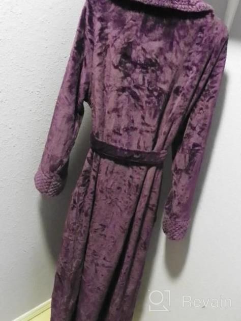 img 1 attached to Stay Cozy This Winter With Artfasion'S Soft And Warm Long Fleece Robe review by Lisa Volkman