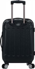img 2 attached to Rockland London Hardside Spinner Wheel Luggage, Black, 3-Piece Set (20/24/28)