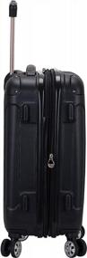 img 3 attached to Rockland London Hardside Spinner Wheel Luggage, Black, 3-Piece Set (20/24/28)