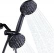 aleasha 2-in-1 48 function shower head with handheld and rainfall - 4.5" high pressure face, hose & 3 way water diverter - 1.8 gpm logo