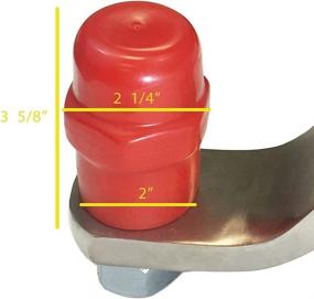 img 2 attached to 🔴 Red Rubber Trailer Hitch Ball Cover by Larin, Fits 1-7/8" or 2" Trailer Balls