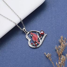 img 1 attached to Women'S 925 Sterling Silver Red Cardinal Memorial Necklace - I'M Always With You Pendant Jewelry Gift