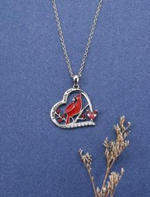 img 2 attached to Women'S 925 Sterling Silver Red Cardinal Memorial Necklace - I'M Always With You Pendant Jewelry Gift