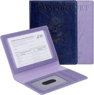 🛂 toovren 2-in-1 passport and vaccine card holder combo with credit card slots, slim travel document organizer for international travel essentials logo