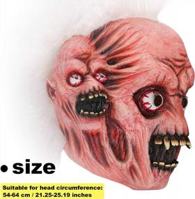 img 3 attached to Get Ready To Scare With Hautton Men'S Creepy Scary Clown Latex Halloween Mask For Party Cosplay Props