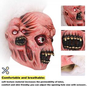 img 1 attached to Get Ready To Scare With Hautton Men'S Creepy Scary Clown Latex Halloween Mask For Party Cosplay Props