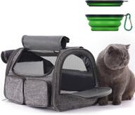 🐾 yvyv soft-sided pet carrier travel bag: ventilated shade for small and medium pets, airline approved privacy and comfort logo