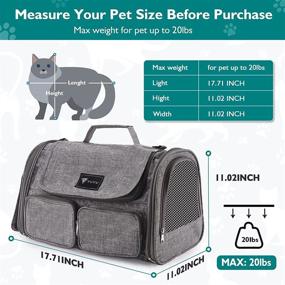 img 3 attached to 🐾 YVYV Soft-Sided Pet Carrier Travel Bag: Ventilated Shade for Small and Medium Pets, Airline Approved Privacy and Comfort