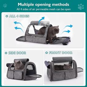 img 2 attached to 🐾 YVYV Soft-Sided Pet Carrier Travel Bag: Ventilated Shade for Small and Medium Pets, Airline Approved Privacy and Comfort