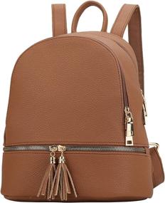 img 4 attached to 🎒 KKXIU Girls Backpack: Trendy Leather Tassel Women's Handbags & Wallets