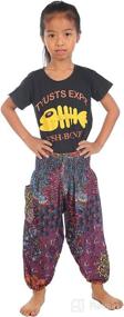 img 3 attached to 👶 LOFBAZ Baby Hippy Thai Harem Aladdin Pirate Kids Pants: Bohemian Baggy & Colorful Delight