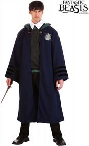img 3 attached to Fantastic Beasts The Crimes Of Grindelwald Slytherin Adult Vintage Wizard Robe One Size Blue