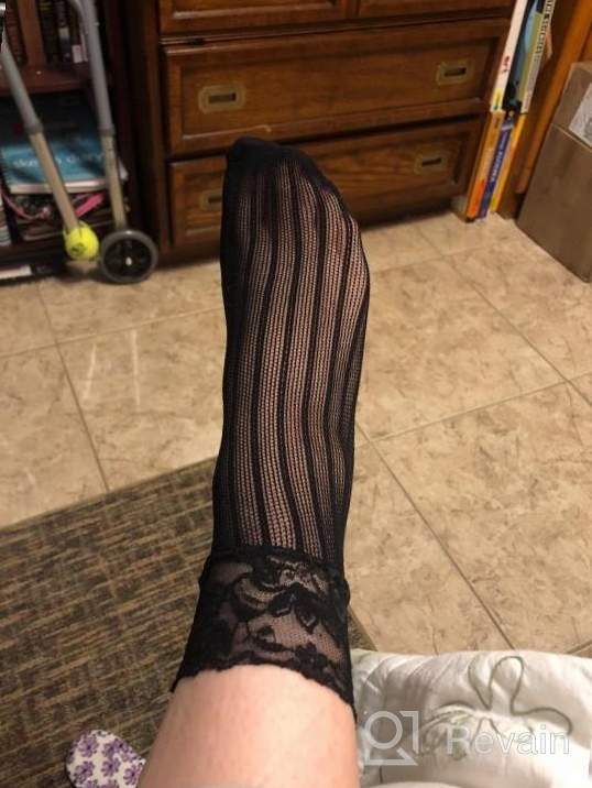 img 1 attached to Women'S Lace Fishnet Socks 8 Pairs, 4 Pairs Nylon Sheer Ankle Dress Socks review by Nick Mitchell